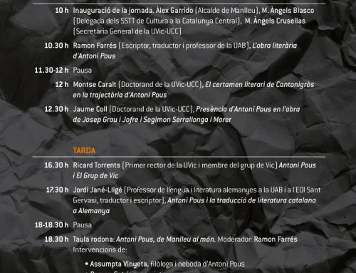 Jornada Antoni Pous (1932-1976). Escriptor, traductor i activista cultural